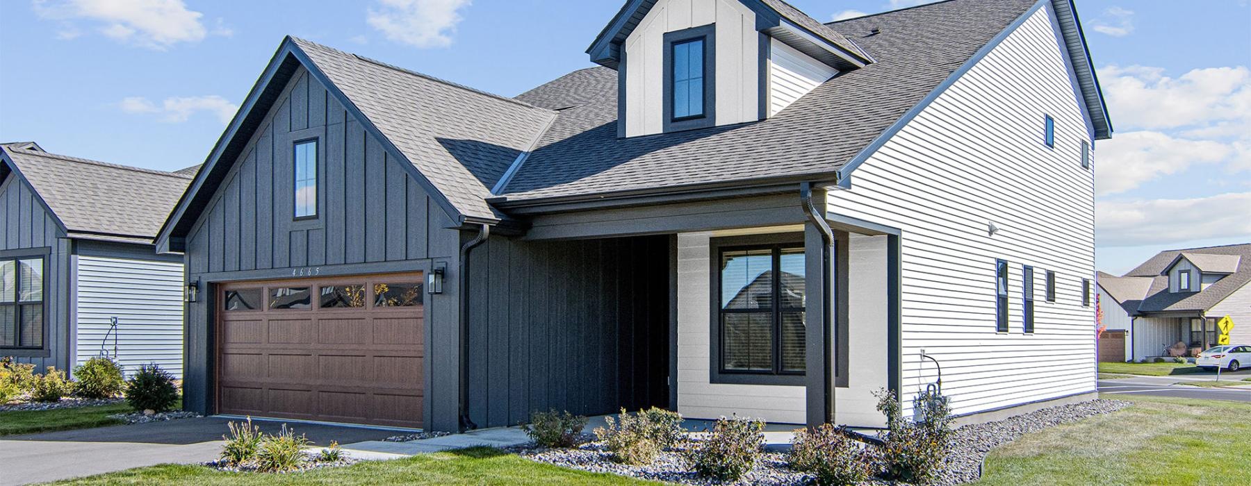 a house with a garage