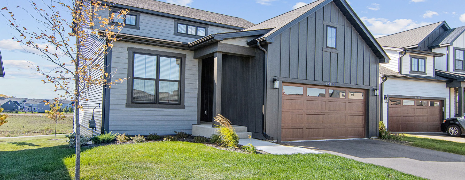 a house with a garage