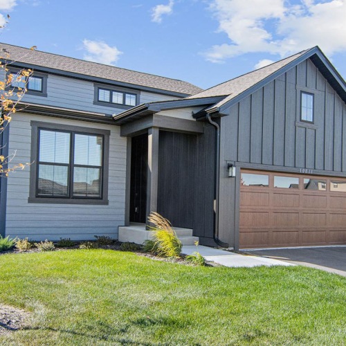 a house with a garage