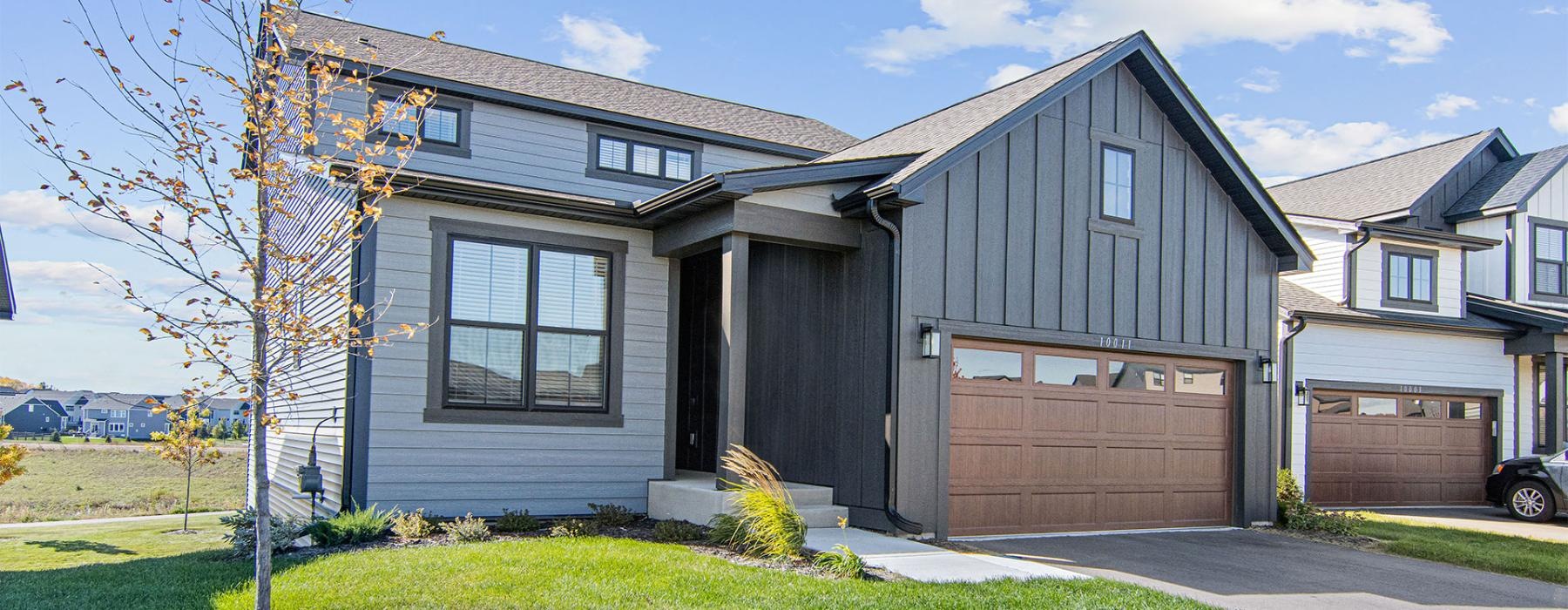 a house with a garage